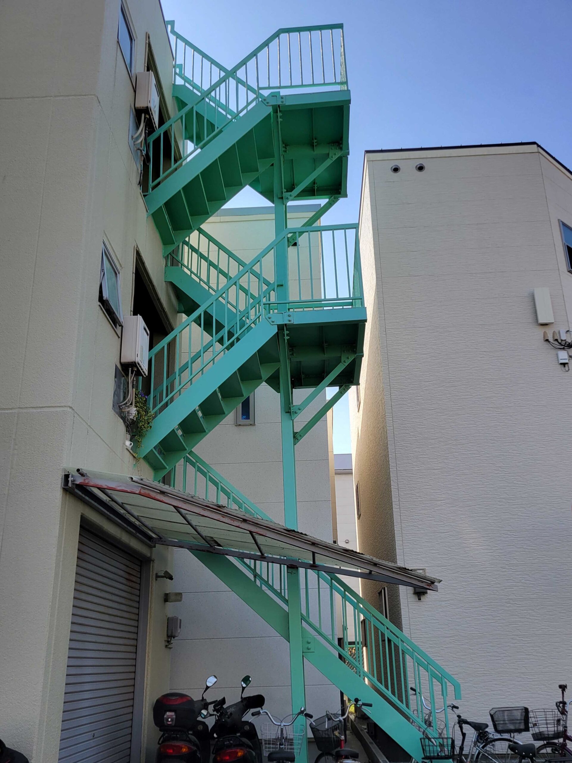 大阪市都島区で鉄骨階段塗装